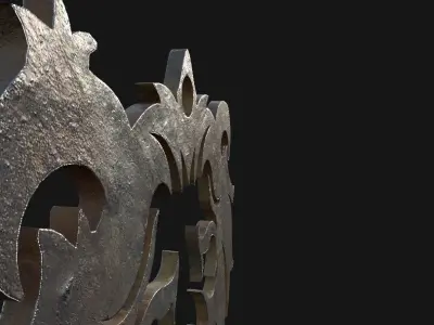 lion pendant  3D print model Low-poly 3D model