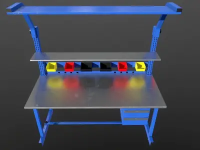 Workbench Low-poly 3D model get