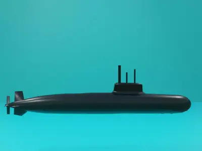 a submarine model 3D print model