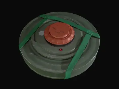 Land mine Free low-poly 3D model
