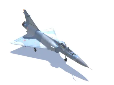 Mirage 2000 Jet Fighter Aircraft Low-poly 3D model