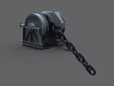 ANCHOR WINCH FOR SHIP MODEL 3D print model