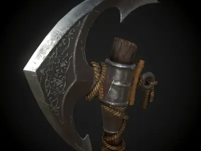 Old Axe low poly model Low-poly 3D model