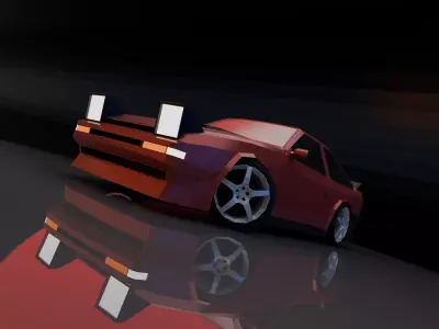 Toyota AE86 - LowPoly Model Low-poly 3D model