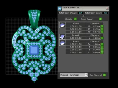 ANTIQUE PRECIOUS PENDANT 3D PRINTABLE MODEL 3D print model