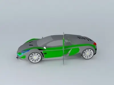 Luxury sports car  Free 3D model