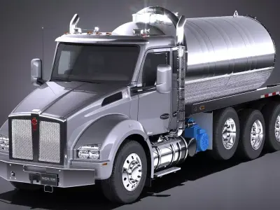 Kenworth T880 2017 Tank Truck 3D model