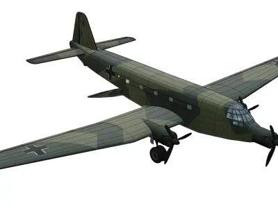 Junkers Ju 252 Low-poly 3D model purchase