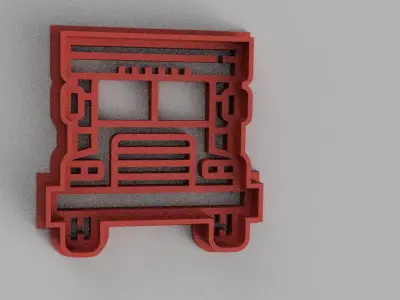 SET 5 COOKIE CUTTER 3D print model truck 3D print model