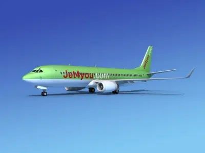 Boeing 737-800 Jet4You 3D model