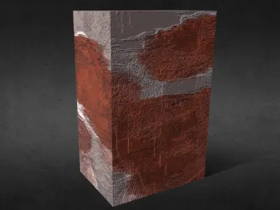 Rusty control box Low-poly 3D model