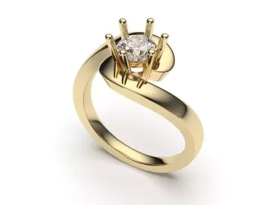 solitaire with ring sizes  8 part S127 3D print model