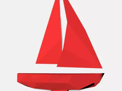 Sailing boat 3d render 3D model