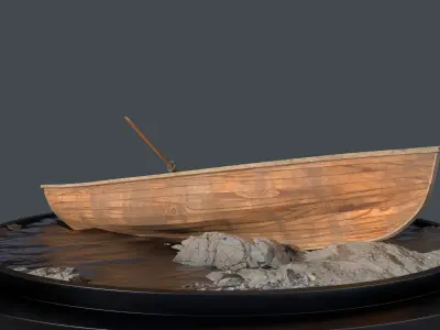 Clinker Dingy 3D Model with PBR maps 3D model