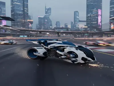 Futuristic Motorcycle 3D Pack  Sci Fi Bikes Collection 3D model