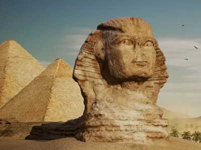 Egypt Great Sphinx Low-poly 3D model