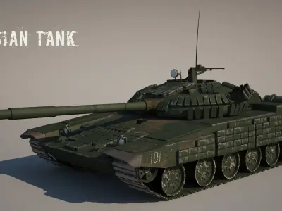 T-72 Russian  Tank 3D model