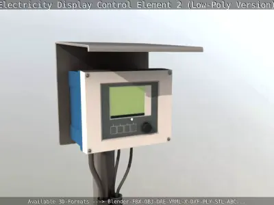 Electricity Display Control Element 2 Low-Poly Version  Low-poly 3D model
