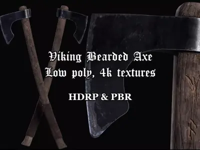 Viking Bearded Axe Free low-poly 3D model