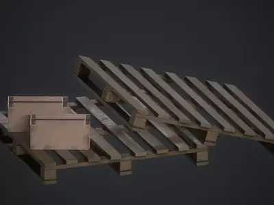 Industrial Props Pack Low-poly 3D model