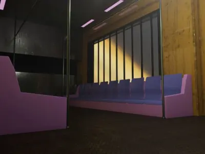 The Train in Cyberpunk style 3D model