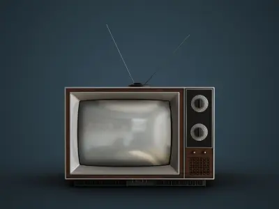 Classic Television Low-poly 3D model