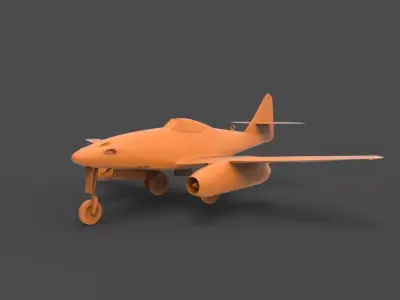 ME262 orange plane 3D print model