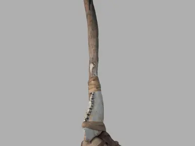 REALISTIC PRIMITIVE  AXE Low-poly 3D model