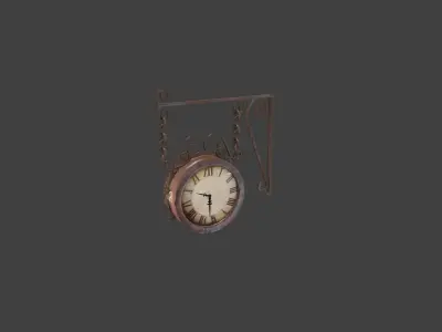 Old clock Low-poly 3D model purchase