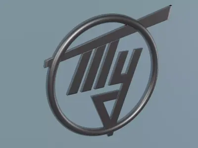 TU aircraft logo model 3D model