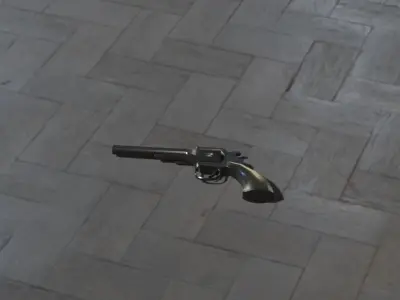 Richter Revolver Low-poly 3D model
