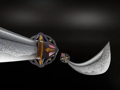 Katana samurai sword 3D model get