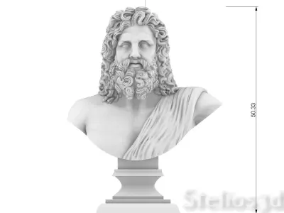 zeus bust  3D print model