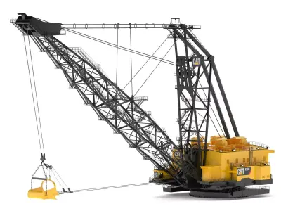 CAT Draglines 8200 Heavy Duty Excavator Mining Equipment 3D model
