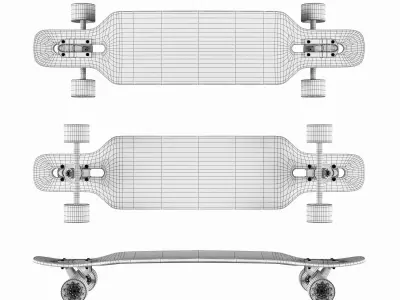 Longboard Fish 628 3D model