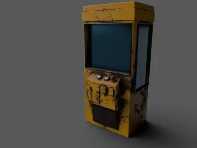 Post Apocalyptic Claw Machine or Slot Machine  Low-poly 3D model