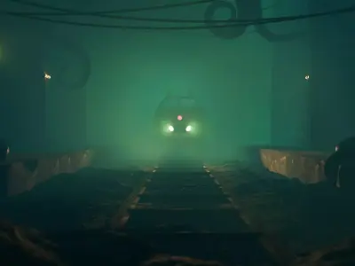 Underground Horror Subway Scene - Blender Animated File 3D model
