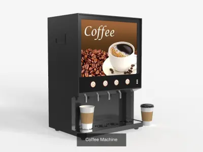 Various Beverage Dispenser Machines 3D Model Pack