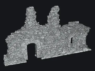 Game Ready Scanned Castle Ruins v1 Low-poly 3D model