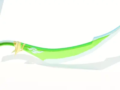 Green Sword Low-poly 3D model