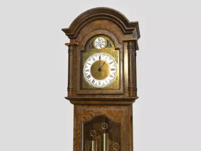 Floor Clock Low-poly 3D model