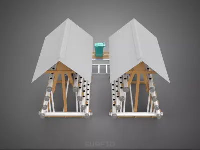 SMART IOT AUTO CONTROL NUTRIENT HYDROPONIC PLANT FARM MONITORING 3D model