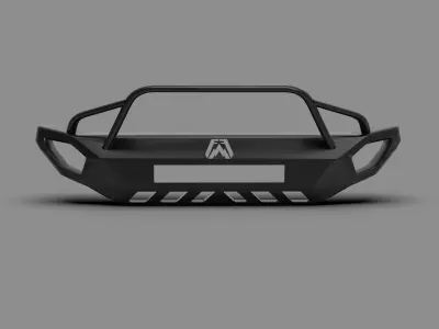Matrix Front Bumper with Pre-Runner Guard Low-poly 3D model