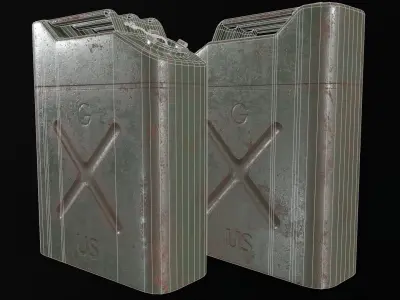 Rusty Jerry Can Low-poly 3D model purchase