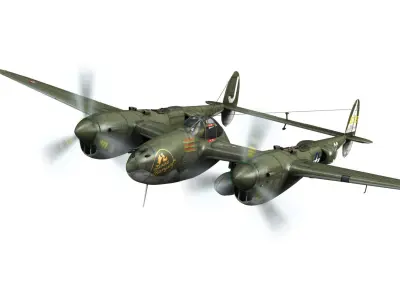 Lockheed P-38 Lightning - Texas Ranger IV 3D model
