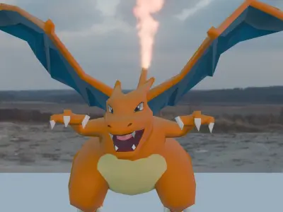 Charizard Low-poly 3D model