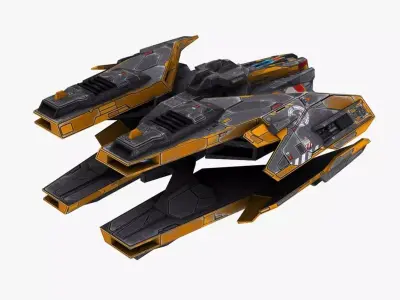 Free SF Fighter 3D model
