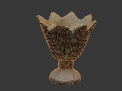Antique Decorative Vase 3D Scan Low-poly 3D model