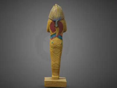 Plastic Egyptian Statue 3D 3D model