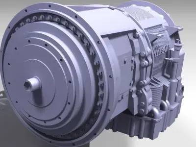 Allison 3200 SP Transmission Free 3D model